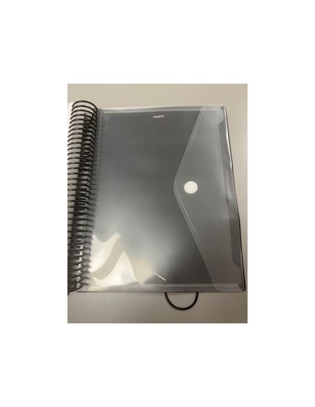 Carpeta Pardo Escaparate Con Espiral 80 Fundas Folio Personalizable Color Negro