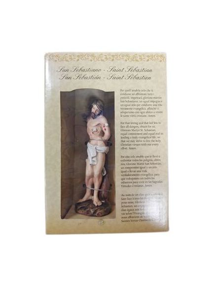 San Sebastian 12Cm Resina Con Oracion