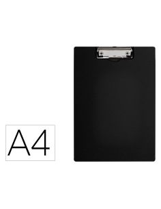 Carpeta Q-Connect Miniclip Superior Din A4 Plastico 50% Reciclado Negro Grosor 2,1 Mm