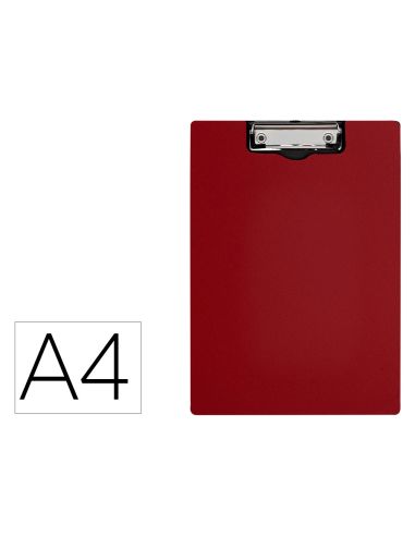 Carpeta Q-Connect Miniclip Superior Din A4 Plastico 50% Reciclado Rojo Grosor 2,1 Mm