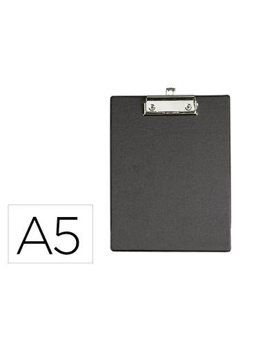 Portanotas Maul Din A5 Carton Plastificado Pvc Con Pinza Color Negro