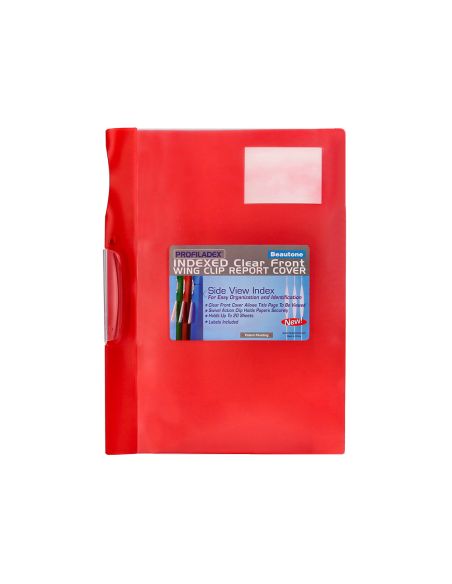 Carpeta Beautone Dossier Pinza Lateral 48380 Polipropildin-A4 Roja Pinza Giratoria -Pack De 10 Retractilado
