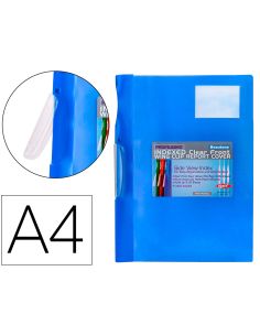 Carpeta Beautone Dossier Pinza Lateral 48382 Polipropildin-A4 Azul Pinza Giratoria -Pack De 10 Retractilado