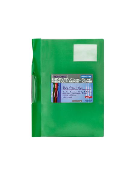 Carpeta Beautone Dossier Pinza Lateral 48383 Polipropildin A4 Verde Pinza Giratoria -Pack De 10 Retractilado