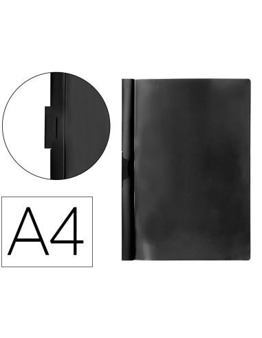 Carpeta Beautone Dossier Pinza Lateral 35365 Polipropildin A4 Negra 25 H. Pinza Desli-Pack De 10 Retractilado