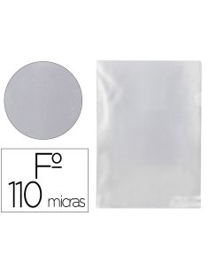 Carpeta Q-Connect Dossier Uñero Plastico Folio Transparente 110 Micras