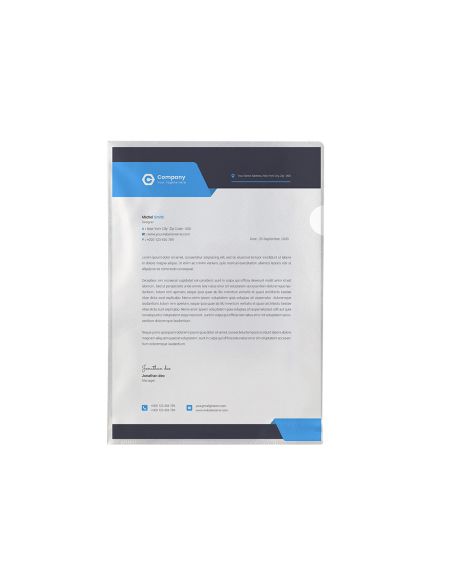 Carpeta Q-Connect Dossier Uñero Plastico Folio Transparente 110 Micras