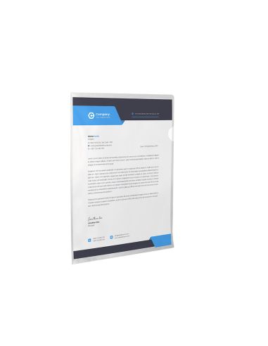 Carpeta Q-Connect Dossier Uñero Plastico Folio Transparente 110 Micras