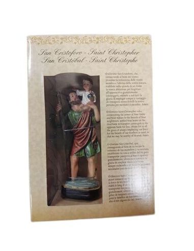 San Cristobal12Cm Resina Con Oracion