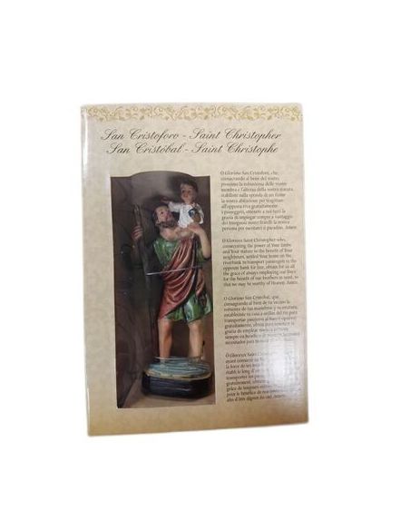 San Cristobal12Cm Resina Con Oracion