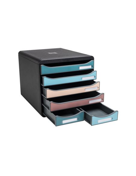 Fichero Cajones De Sobremesa Exacompta Skandi Din A4+ Polipropileno Reciclado 6 Cajones Colores Surtidos
