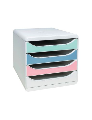 Fichero Cajones De Sobremesa Exacompta Autentik Din A4+ Plastico Reciclado 4 Cajones Colores Surtidos