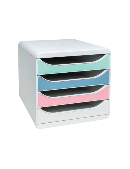 Fichero Cajones De Sobremesa Exacompta Autentik Din A4+ Plastico Reciclado 4 Cajones Colores Surtidos