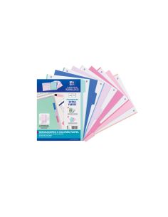 Separadores De Plastico Oxford Polipropileno 500 Mc Colores Pastel Juego De 5 Separadores