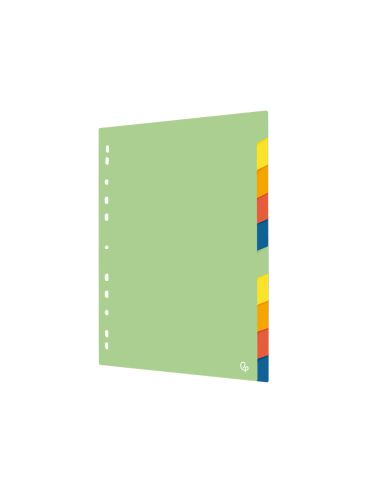Separador Liderpapel Polipropileno Juego De 10 Separadores A4 Multitaladro 500 Micras