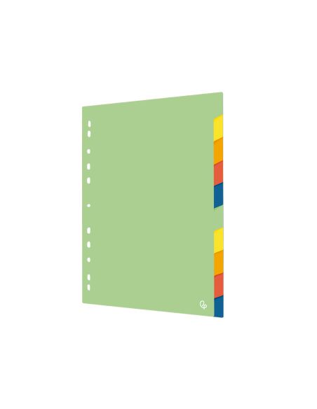 Separador Liderpapel Polipropileno Juego De 10 Separadores A4 Multitaladro 500 Micras