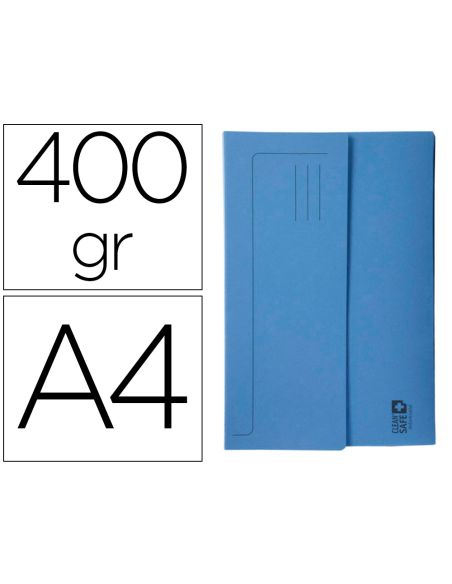 Subcarpeta Cartulina Exacompta Clean Safe Pocket Horizontal Din A4 Con 2 Solapas Azul 400 Gr Paquete