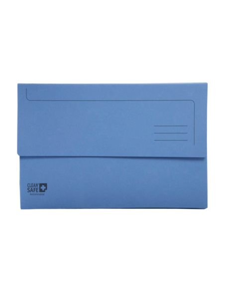 Subcarpeta Cartulina Exacompta Clean Safe Pocket Horizontal Din A4 Con 2 Solapas Azul 400 Gr Paquete