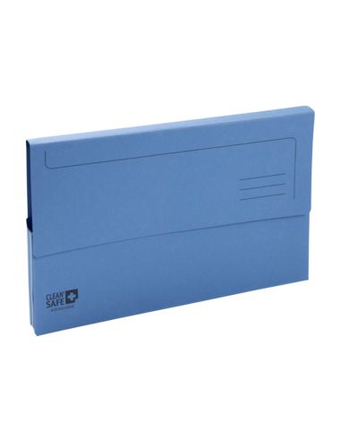 Subcarpeta Cartulina Exacompta Clean Safe Pocket Horizontal Din A4 Con 2 Solapas Azul 400 Gr Paquete