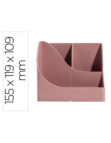 Cubilete Portalapices Exacompta Skandi Plastico Reciclado Color Rosa Viejo 155X119X109 Mm