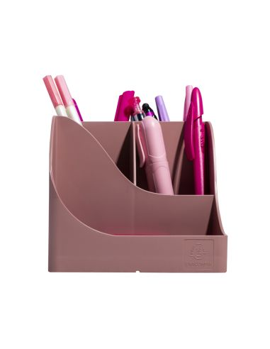 Cubilete Portalapices Exacompta Skandi Plastico Reciclado Color Rosa Viejo 155X119X109 Mm