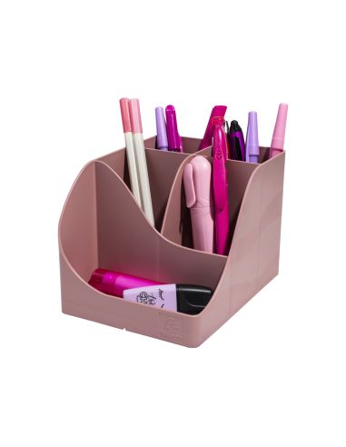 Cubilete Portalapices Exacompta Skandi Plastico Reciclado Color Rosa Viejo 155X119X109 Mm