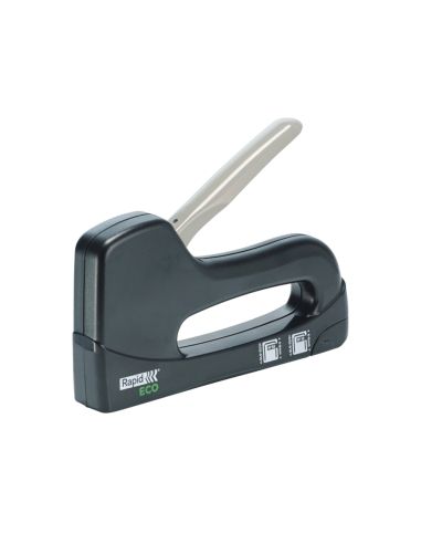 Grapadora Rapid Clavadora Eco Color Negro Utiliza Grapas Nº 13 Y Nº 53
