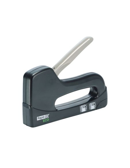 Grapadora Rapid Clavadora Eco Color Negro Utiliza Grapas Nº 13 Y Nº 53