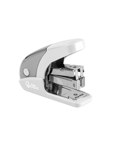 Grapadora Liderpapel Micro Con Regalo De Caja De 1000 Grapas 24/6 26/6 Capacidad 20 Hojas Blanco