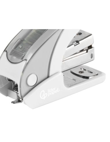 Grapadora Liderpapel Micro Con Regalo De Caja De 1000 Grapas 24/6 26/6 Capacidad 20 Hojas Blanco