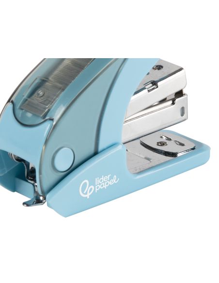 Grapadora Liderpapel Micro Con Regalo De Caja De 1000 Grapas 24/6 26/6 Capacidad 20 Hojas Celeste