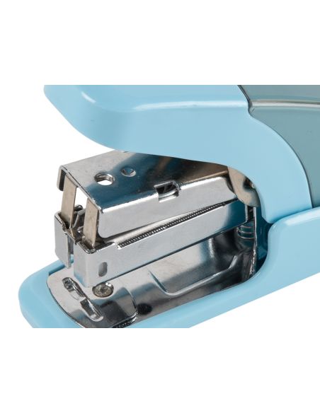 Grapadora Liderpapel Micro Con Regalo De Caja De 1000 Grapas 24/6 26/6 Capacidad 20 Hojas Celeste