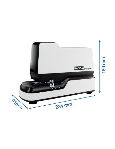 Grapadora Rapid Pro 90Ec Electrica Blanco Capacidad 50 Hojas Usa Grapas N 66 Y N 44