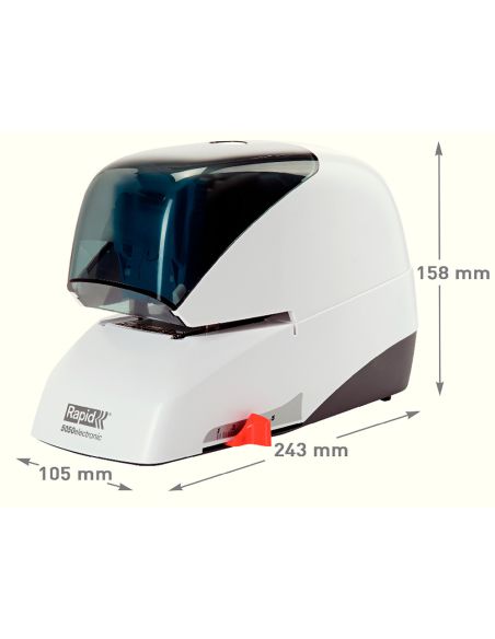 Grapadora Rapid 5050E Electrica Blanco/Negro Capacidad 50 Hojas Usa Grapas Casete 5050