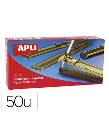 Encuadernador Fastener Dorado Apli Caja De 50 Unidades