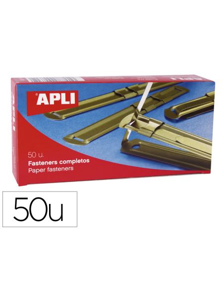Encuadernador Fastener Dorado Apli Caja De 50 Unidades