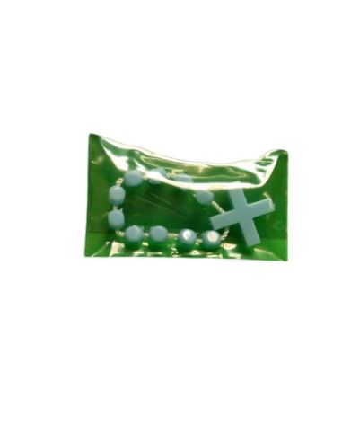 Rosario Decena Plastico Azul