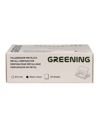 Taladrador Greening Metalico Negro Capacidad 20 Hojas