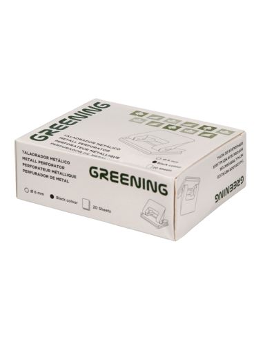 Taladrador Greening Metalico Negro Capacidad 20 Hojas