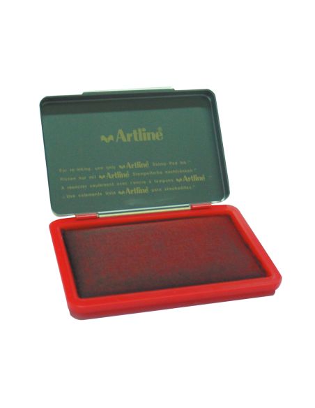 Tampon Artline Ehp-3 Rojo Base De Plastico 67X106 Mm