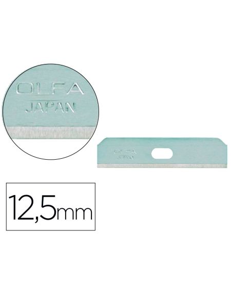 Repuesto Cuter Olfa Ancho 12,5 Mm Blister De 10 Unidades Para Cuter Seguridad Sk-7