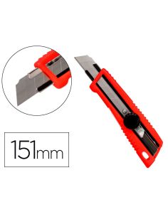 Cuter Q-Connect Plastico Ancho Bloqueo De La Hoja Por Rueda Guia Metalica Para La Cuchilla 18 Mm Xd-190 Blister 1 Unida