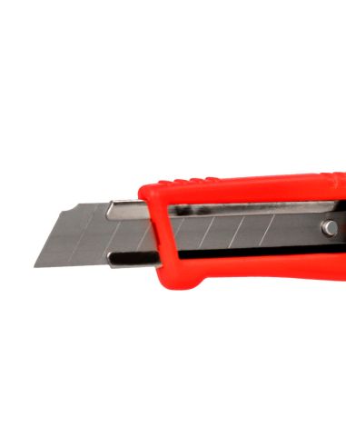 Cuter Q-Connect Plastico Ancho Bloqueo De La Hoja Por Rueda Guia Metalica Para La Cuchilla 18 Mm Xd-190 Blister 1 Unida