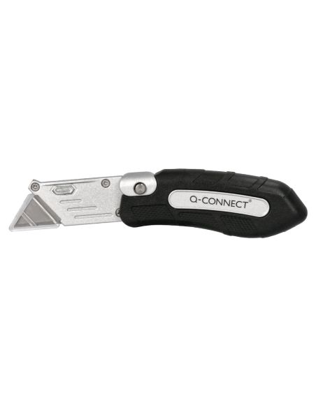 Cuter Q-Connect Metalico Ancho Plegable Con Mango Antideslizante Cuchilla 19 Mm Xd-925 Conclip Blister 1 Unidad