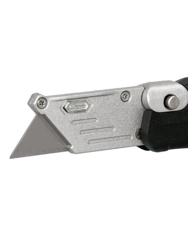 Cuter Q-Connect Metalico Ancho Plegable Con Mango Antideslizante Cuchilla 19 Mm Xd-925 Conclip Blister 1 Unidad