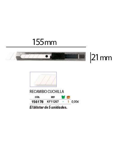 Cuter Q-Connect Metalico Ancho Cuchilla Ceramica 18 Mm Xd- C78 Con Clip Blister 1 Unidad