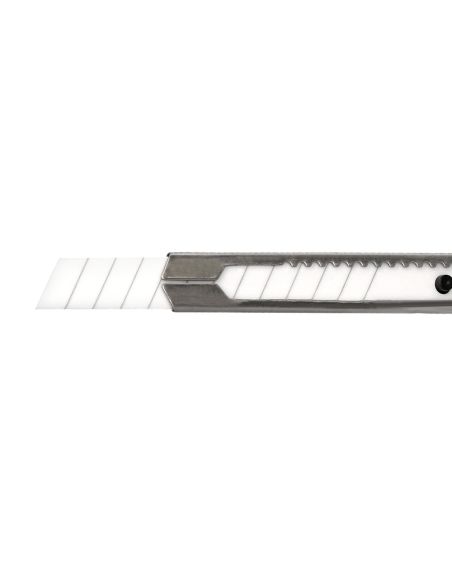 Cuter Q-Connect Metalico Estrecho Cuchilla Ceramica 9 Mm Xd-C18 Con Clip Blister 1 Unidad