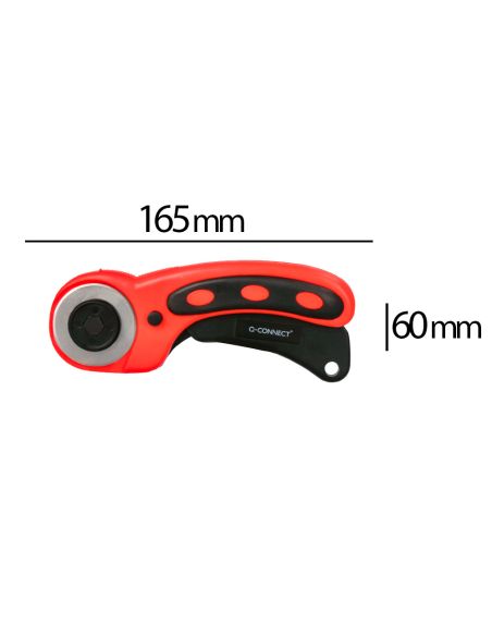 Cuter Q-Connect Rotatorio Medidas 22X56X165 Mm Cuchilla Circular 45 Mm Xd-38 Blister 1 Unidad