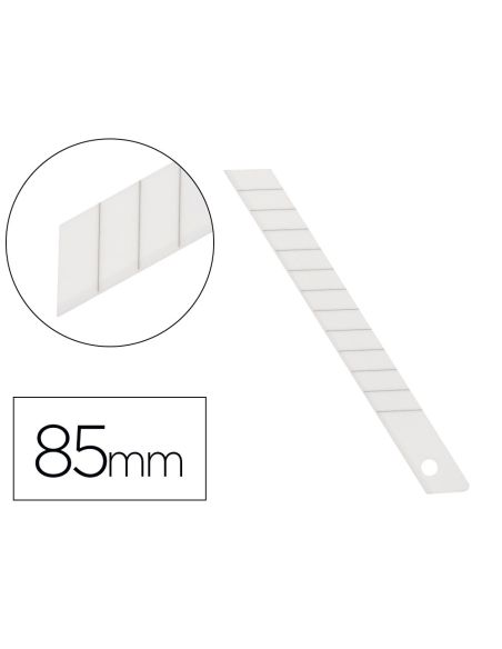 Repuesto Cuter Q-Connect Metalico Estrecho Para Modelo Kf14388 Cuchilla Ceramica 9 Mm Blister 6 Unidades