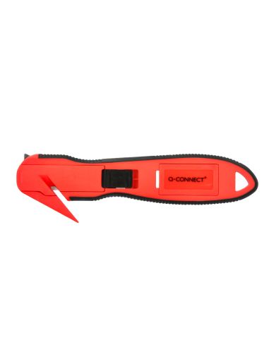 Cuter Q-Connect Plastico Ancho De Seguridad Para Evitar Cortes Cuchilla 18 Mm Xd-G03 Blister 1 Unidad
